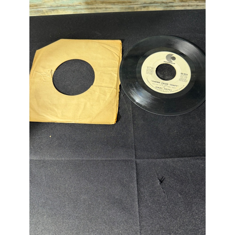 Enterprise Vinyl 7" Single 45 RPM Black Good Isaac Hayes Theme From Shaft 1971